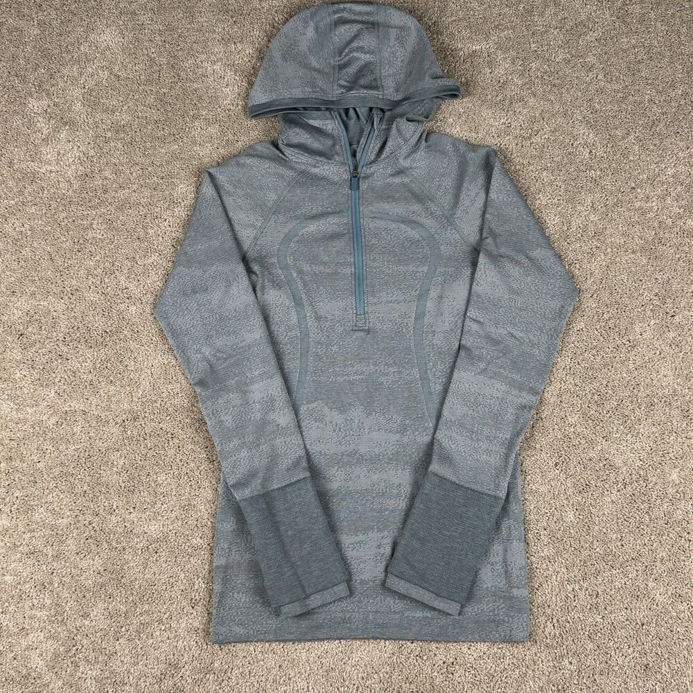 Lululemon Swiftly Tech Hooded 1/2 Zip Long Sleeve Workout Yoga Women's Size 4